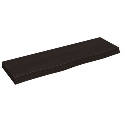 vidaXL Benkeplate til bad mørkebrun 100x30x(2-6) cm behandlet heltre