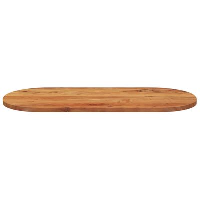 vidaXL Bordplate 110x50x2,5 cm oval heltre akasie