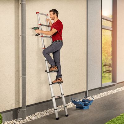 Hailo Teleskopstige FlexLine 260 264 cm aluminium 7113-091