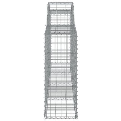 vidaXL Gabionkurver buede 9 stk 300x30x80/100 cm galvanisert jern