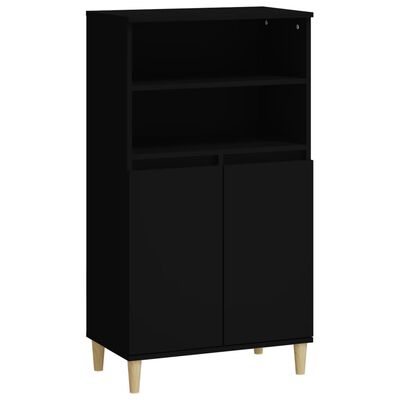 vidaXL Highboard svart 60x36x110 cm konstruert tre