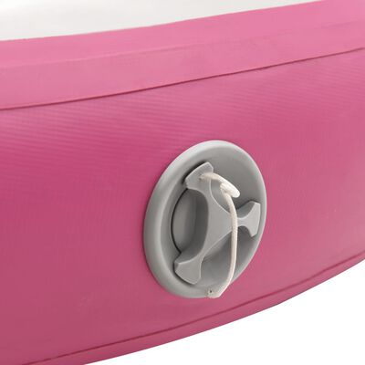 vidaXL Oppblåsbar gymnastikkmatte med pumpe 100x100x10 cm PVC rosa