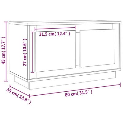 vidaXL Skoskap grå sonoma 100x35x55 cm konstruert tre