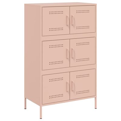 vidaXL Highboard rosa 68x39x113 cm stål