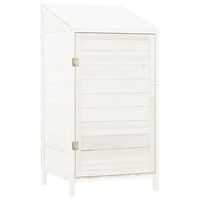 vidaXL Hageskur hvit 55x52x112 cm heltre gran