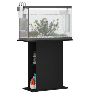 vidaXL Akvariumstativ svart 75x36x72,5 cm konstruert tre