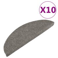 vidaXL Selvklebende trappematter 10 stk grå 65x22,5x3,5 cm