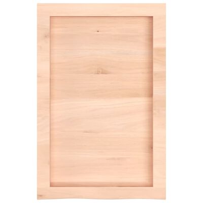 vidaXL Benkeplate til bad 40x60x6 cm ubehandlet heltre