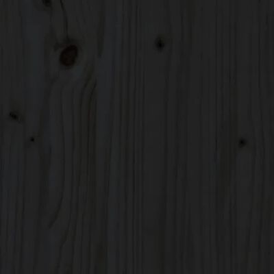 vidaXL Uttrekkbar dagseng svart 2x(90x200) cm heltre furu