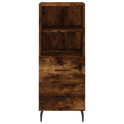 vidaXL Highboard røkt eik 34,5x34x180 cm konstruert tre