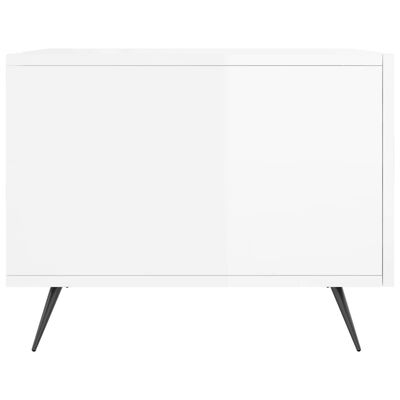 vidaXL Salongbord 2 stk høyglans hvit 50x50x40 cm konstruert tre