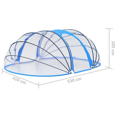 vidaXL Bassengkuppel oval 530x410x205 cm