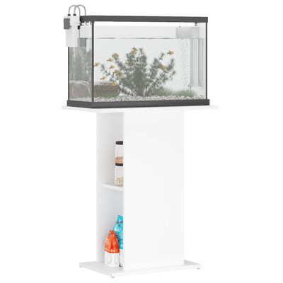 vidaXL Akvariumstativ hvit 60,5x36x72,5 cm konstruert tre