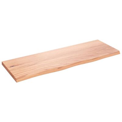 vidaXL Benkeplate til bad lysebrun 80x30x2 cm behandlet heltre