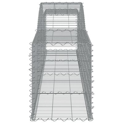 vidaXL Gabionkurv buet 400x50x60/80 cm galvanisert jern