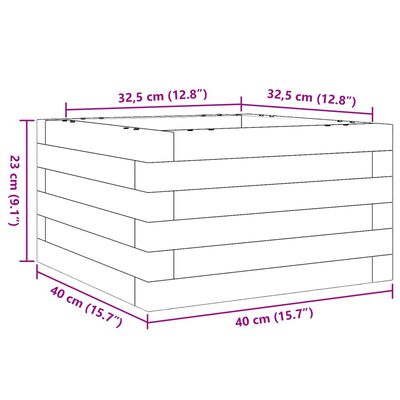 vidaXL Blomsterkasse 40x40x23 cm impregnert furu