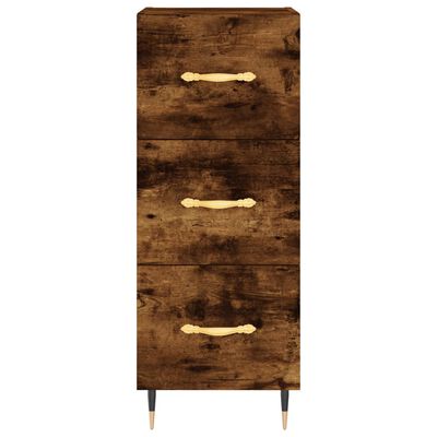 vidaXL Highboard røkt eik 34,5x34x180 cm konstruert tre