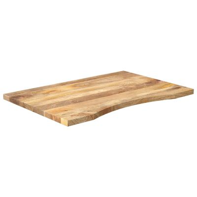 vidaXL Skrivebordsplate med kurve 80x50x2,5 cm heltre grovt mangotre