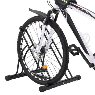 vidaXL Sykkelstativ for 2 sykler gulv frittstående galvanisert stål