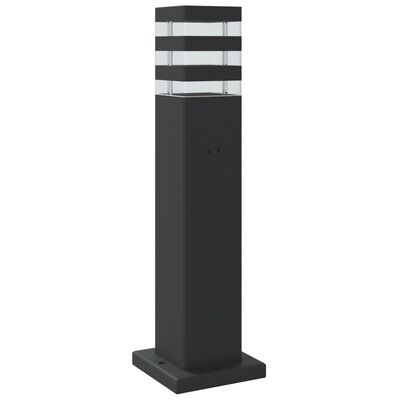 vidaXL Utendørs gulvlampe svart 50 cm aluminium