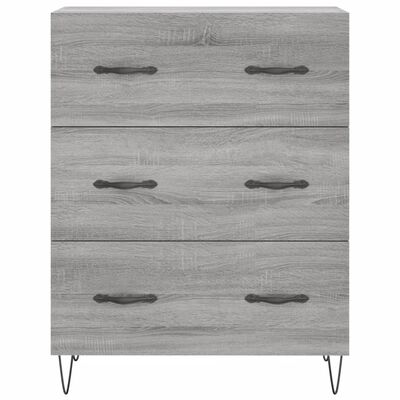 vidaXL Highboard grå sonoma 69,5x34x180 cm konstruert tre