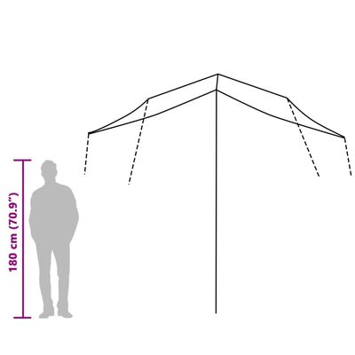 vidaXL Campingpresenning grønn 300x294 cm vanntett