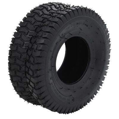 vidaXL Trillebårdekk 2 stk 15x6.00-6 4PR gummi