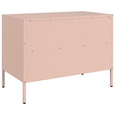 vidaXL TV-benk rosa 68x39x50,5 cm stål