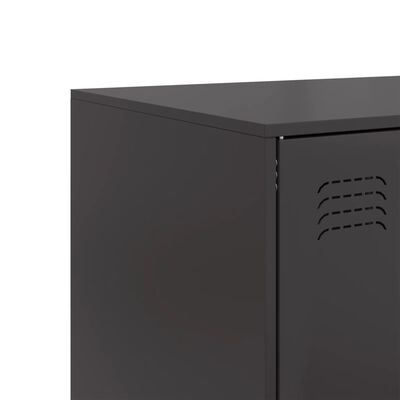 vidaXL Highboard svart 67x39x95 cm stål