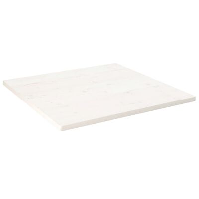 vidaXL Bordplate hvit 90x90x2,5 cm heltre furu rektangulær