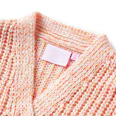 Cardigan for barn strikket blandet rosa 140