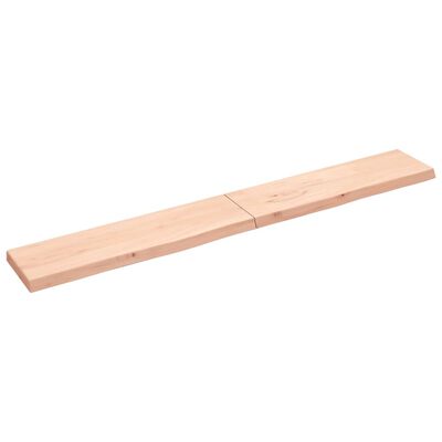 vidaXL Benkeplate til bad 220x30x(2-6) cm ubehandlet heltre