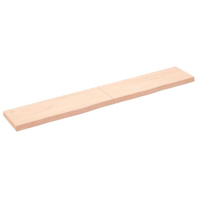 vidaXL Benkeplate til bad 180x30x(2-6) cm ubehandlet heltre