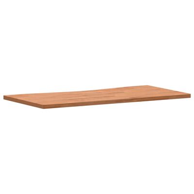 vidaXL Bordplate 110x(50-55)x2,5 cm heltre bøk