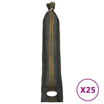 vidaXL Sandsekker 25 stk mørkegrønn 103x25 cm HDPE