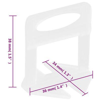 vidaXL Flisklipssystem 250 kiler 500 klips 1,5 mm