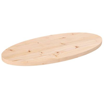 vidaXL Bordplate 80x40x2,5 cm heltre furu oval