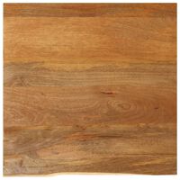 vidaXL Bordplate 80x80x2,5 cm naturlig kant heltre mango