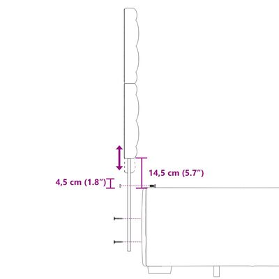 vidaXL Seng med madrass boksfjær mørkegrå 120x190 cm fløyel