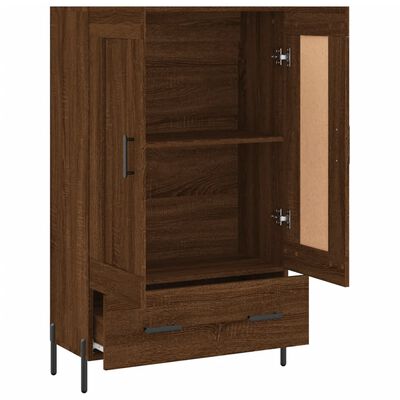 vidaXL Highboard brun eik 69,5x31x115 cm konstruert tre