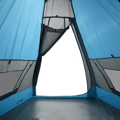 vidaXL Campingtelt tipi 7 personer blå vanntett