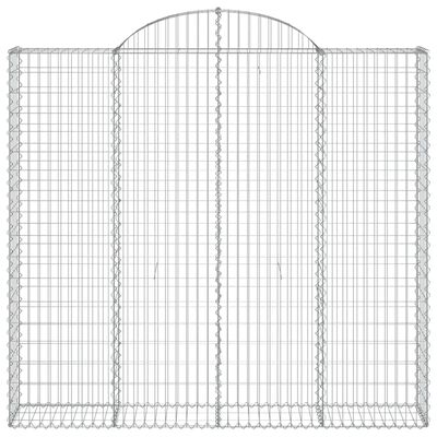 vidaXL Gabionkurver buede 12 stk 200x30x180/200 cm galvanisert jern