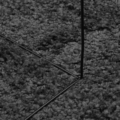 vidaXL Tykt teppe PAMPLONA høy luv moderne antrasitt 120x120 cm