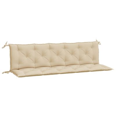 vidaXL Puter til hagebenk 2 stk beige 180x50x7 cm oxfordstoff