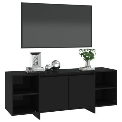 vidaXL TV-benk svart 130x35x50 cm konstruert tre