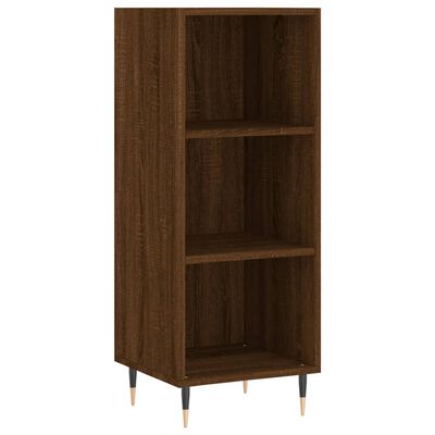 vidaXL Highboard brun eik 34,5x34x180 cm konstruert tre