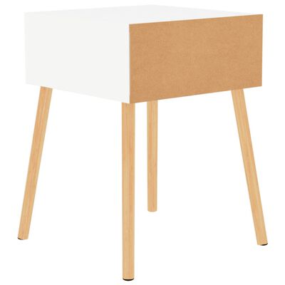 vidaXL Nattbord 2 stk høyglans hvit 40x40x56 cm konstruert tre