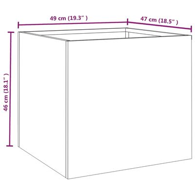 vidaXL Plantekasse 49x47x46 cm cortenstål