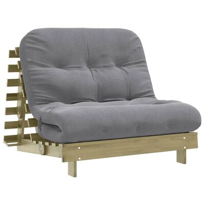 vidaXL Futonsofa med madrass 100x206x11 cm impregnert furu