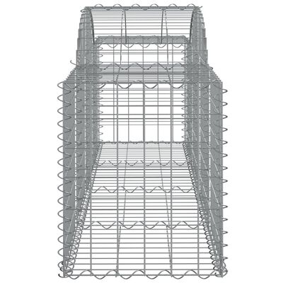 vidaXL Gabionkurver buede 10 stk 200x50x60/80 cm galvanisert jern